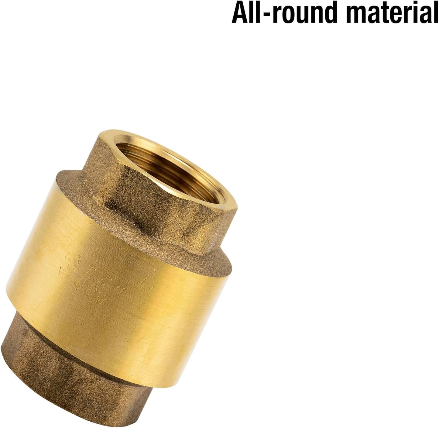 Gardena messing mellemventil: Envejsventil af massiv messing, 42 mm (G 1 1/4 tomme) gevind til tilslutning til pumper (7232-20)