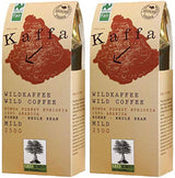 Kaffa Wild-Kaffee mild ganze Bohne 2er-Pack (2x 250g) bio vegansk fair Arabica MildBohx2