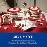Villeroy & Boch - Winter Bakery Delight Lille opbevaringsboks, keramisk julekageæske, juleæske, småkagedåse, småkagedåse, keramisk æske med låg, slikopbevaring, premium porcelæns madopbevaringsbokse Naty Shop