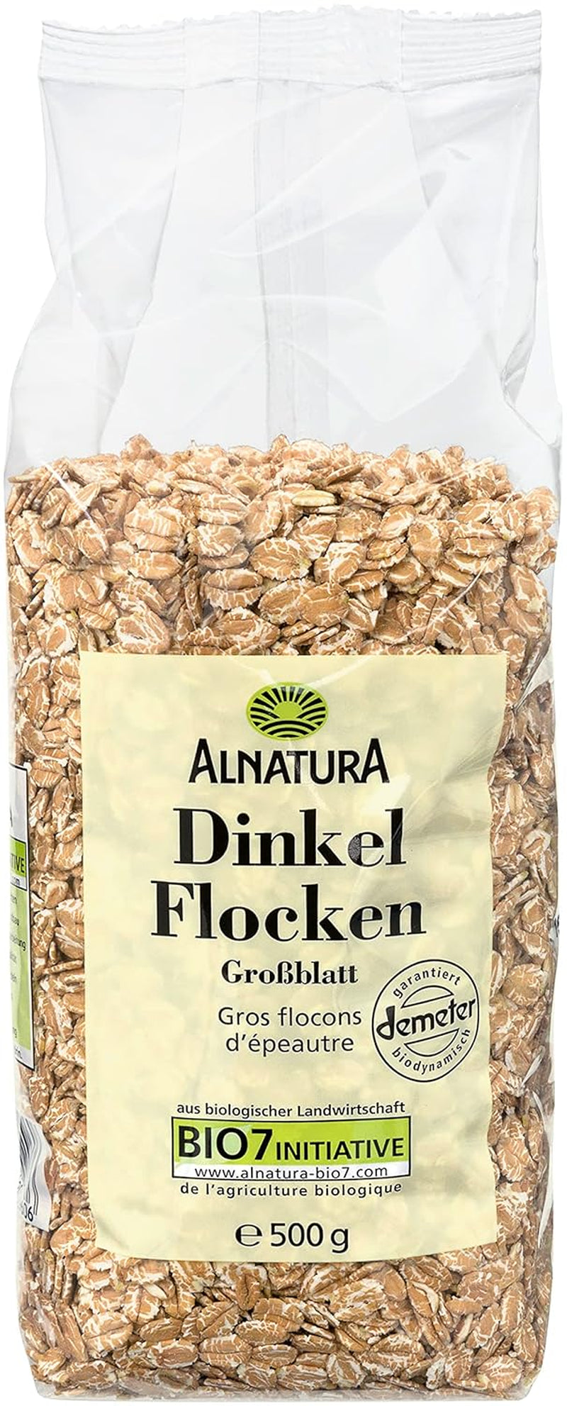 Bio Dinkelflocken Großblatt, 500G Cereals Naty Shop Standardtitel