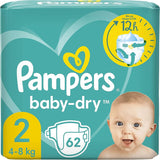 Pampers Baby-Dry bleer, str. 8, 43 bleer, fra 19 kg, Jumbo+ pakke