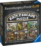 Ravensburger EXIT Puzzle - The Ghostly Manor House - 6X 99-delt puslespil til puslespil-elskende voksne og børn fra 10 år og opefter Puzzle Naty Shop