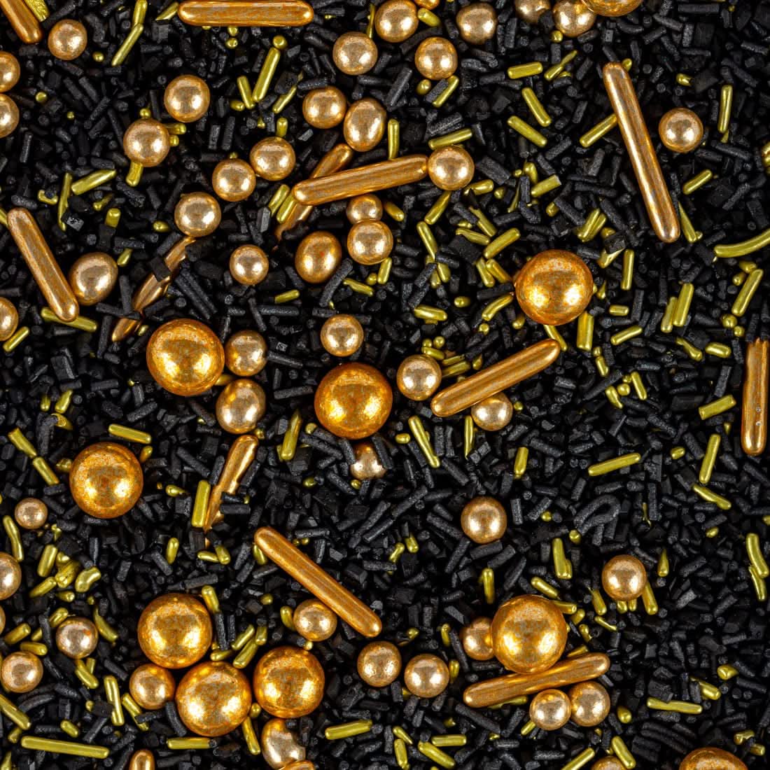 Super Streusel, Gold Rush Guld Sort Drys Dekoration Naty Shop