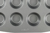 CSB111 Antihaftbeschichtete Mini-Muffinform Mit 24 Löchern Aus Karbonstahl, Edelstahl, Sølv, 39,4 X 24,6 X 2,1 Cm Forme og bakker til bagning Naty Shop