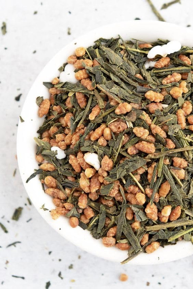 Grøn te Umami Bio Genmaicha fra japanske kulturer, 100g - Teblade med stegte ris -