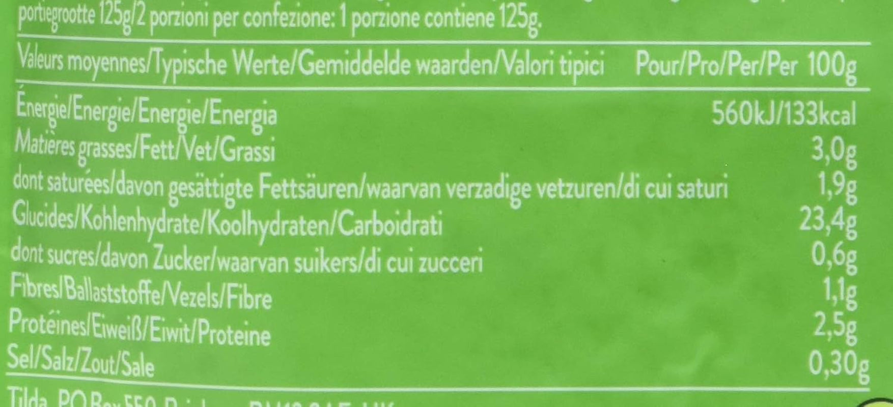 TILDA dampet basmatiris med lime og koriander til mikroovn, 250 g