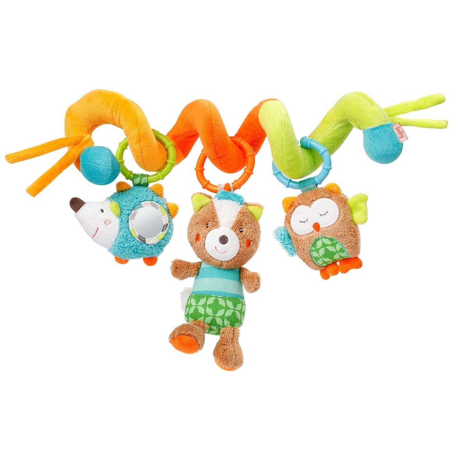 Fehn Activity Spiral Sleeping Forest - berør og hold klapvognslegetøj - babylegetøj til seng, kravlegård, klapvogn og autostol - motorisk aktivitetslegetøj til babyer og småbørn fra 0+ måneder Bebe Naty Shop Toys Sleeping Forest