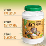 Naturlig økologisk erythritol, 10G = 7G sukker, 1 kg sødemidler Naty Shop