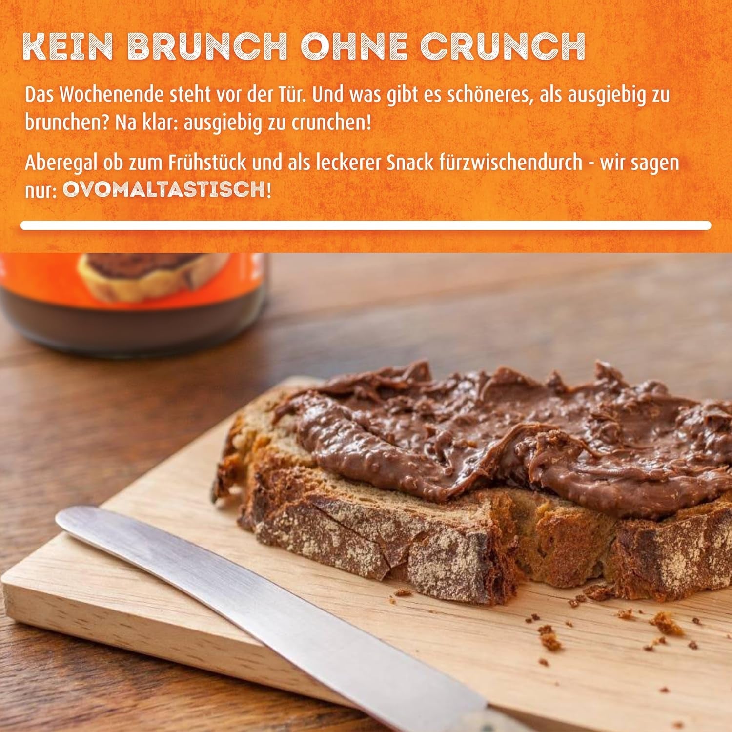 Ovomaltine OVO BREAK Wafer and Chocolate Bar - en sprød snack med den umiskendelige smag af vores populære Creme Crocante, naturligt uden palmeolie (4 x 39 g)