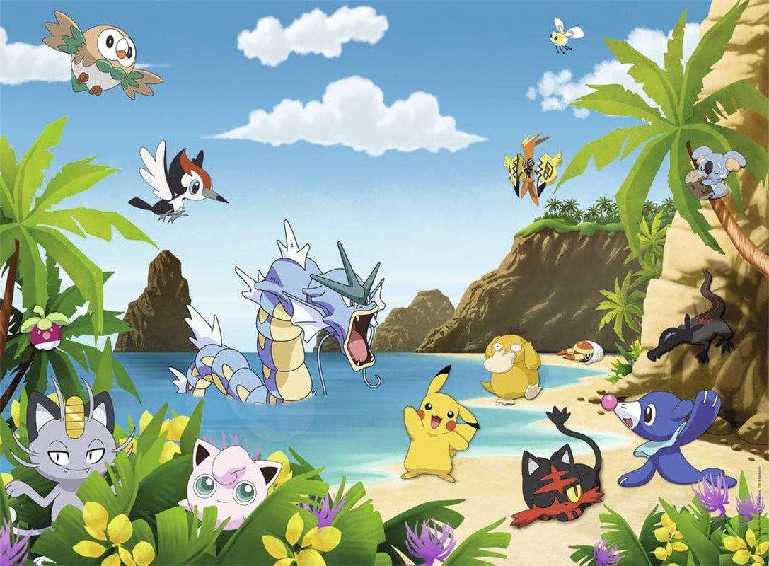Ravensburger Puslespil til børn - 12840 Fang dem alle! - Pokémon-puslespil til børn fra 8 år med 200 brikker i XXL Puzzle Naty Shop-format