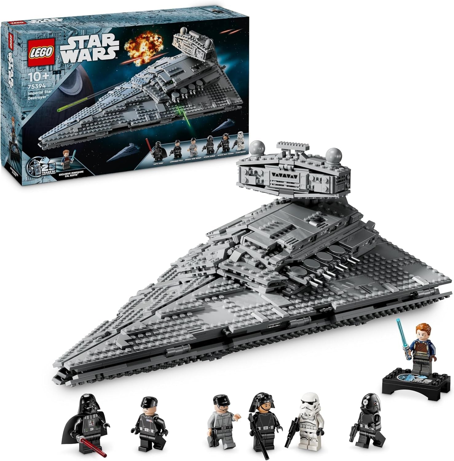 LEGO Star Wars Imperial Star Destroyer, rumskibssæt, byggelegetøj, Darth Vader og Cal Kestis legesæt, fødselsdagsgave til drenge, piger og fans 75394 Byggesæt Besuche den LEGO-Store standardtitel