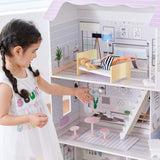Teamson Kids Olivias Little World Giant dukkehus med 16 dukketilbehør, trædukkehus med møbler, 3-etagers, børnedukkehus til 12 tommer/30 cm dukker, alder 3 år+ Naty Shop dukkehuse