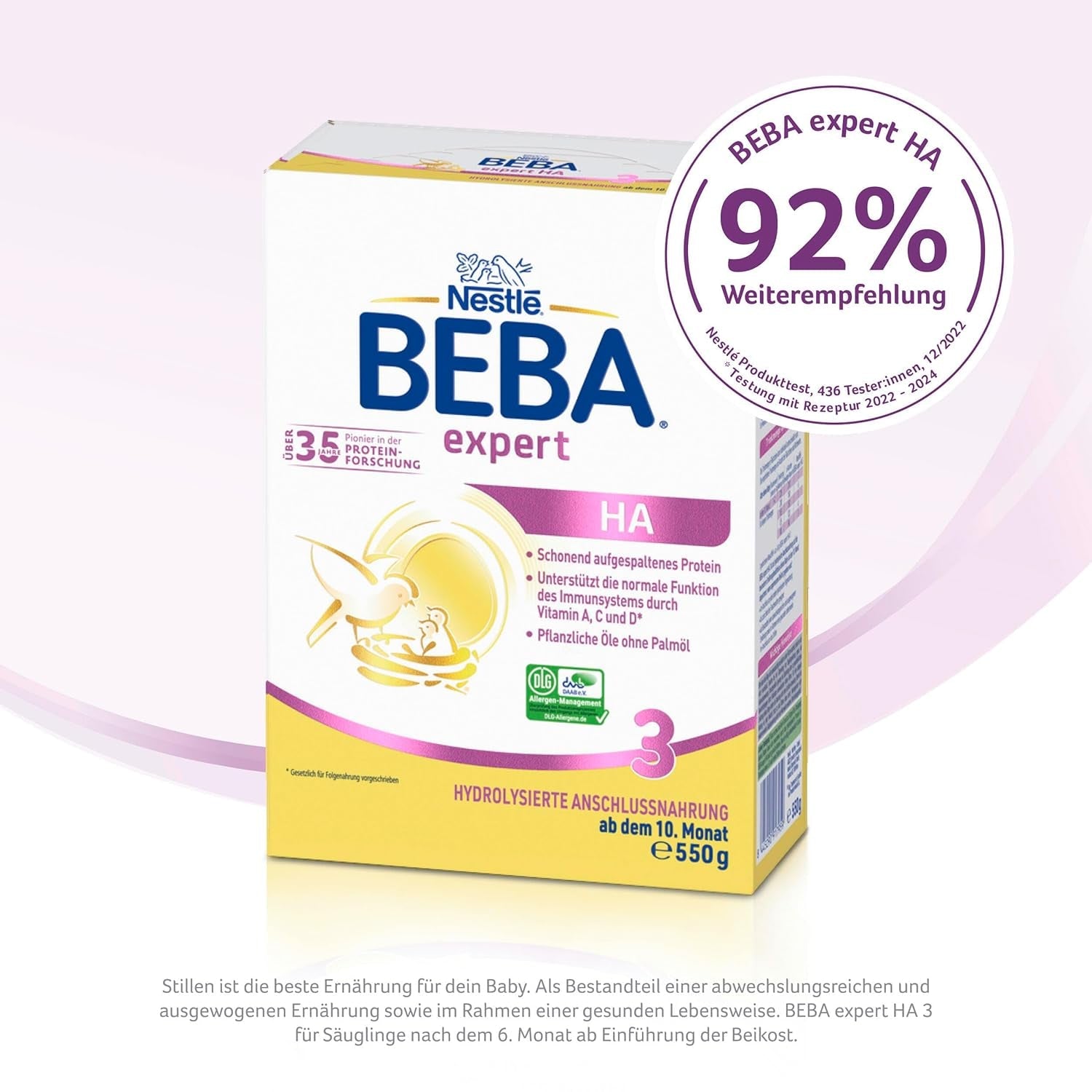 BEBA expert HA 3 Hydrolyseret fortsættelsesformel, fra 10 måneder, 1 pakke (1 x 550 g)