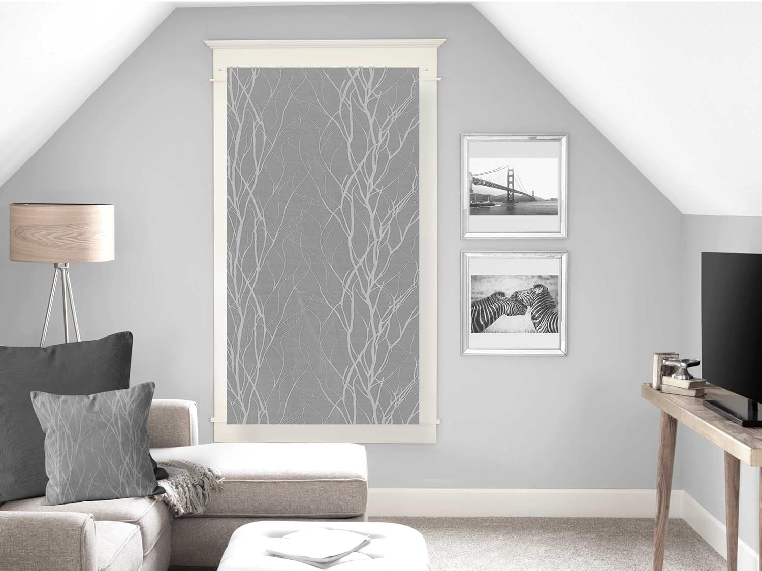 Soleil D'Ocre Liane Bise-Bise, Polyester, Hvid, 70 X 200 Cm Dyner og dyner Naty Shop Grå H160 X B60 Cm (pakke med 1)