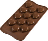 Silikomart 199384, 3D Chokoladeform Flamme Køkken Naty Shop Hearts