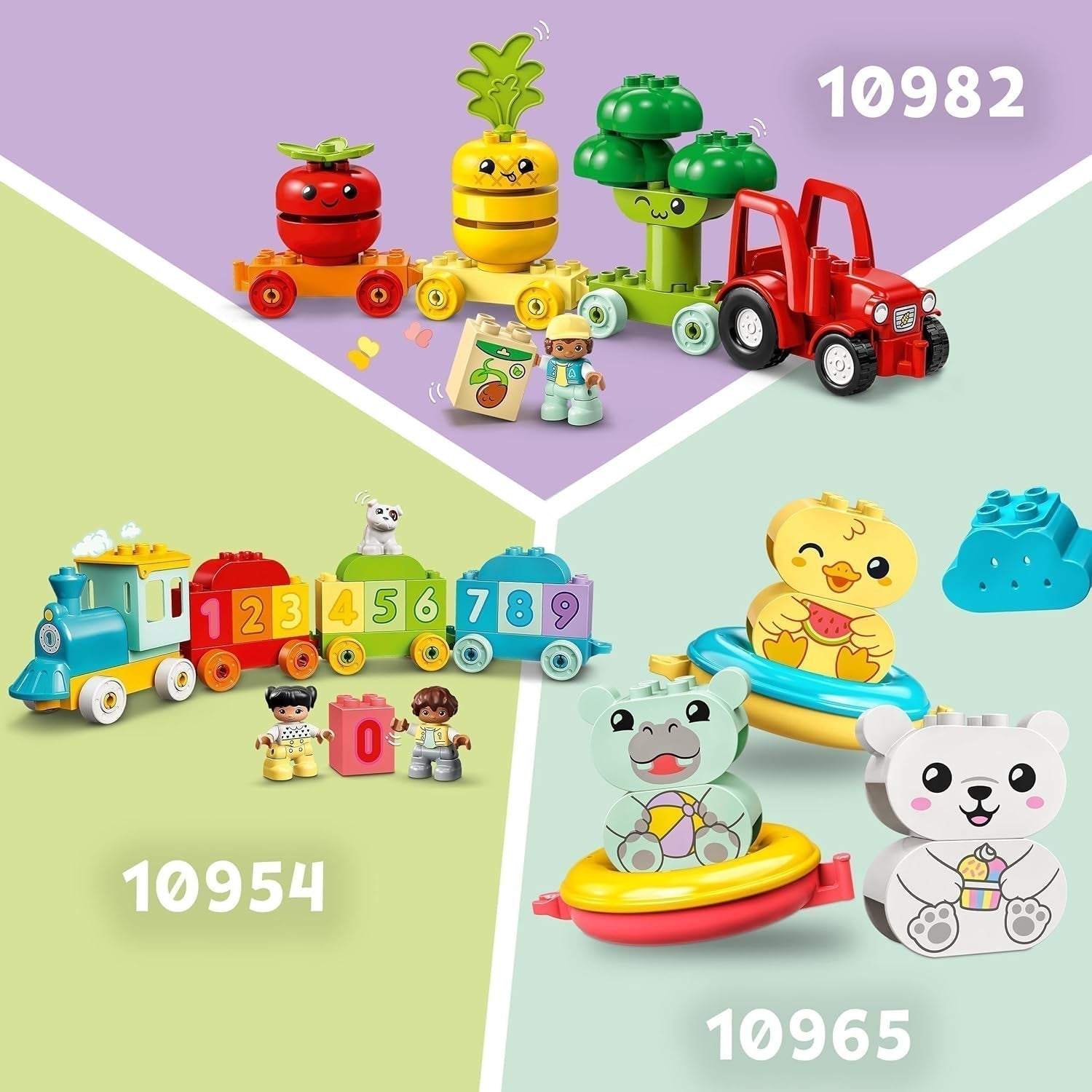 LEGO DUPLO Dyretog, Legetøjstog med hjul, Kreativ bygning og genopbygning af dyrefigurer, Pædagogisk legetøj til småbørn, Fødselsdagsgave til dyreelskere Piger og drenge 1½ år 10412 Byggesæt Besuche den LEGO-Store
