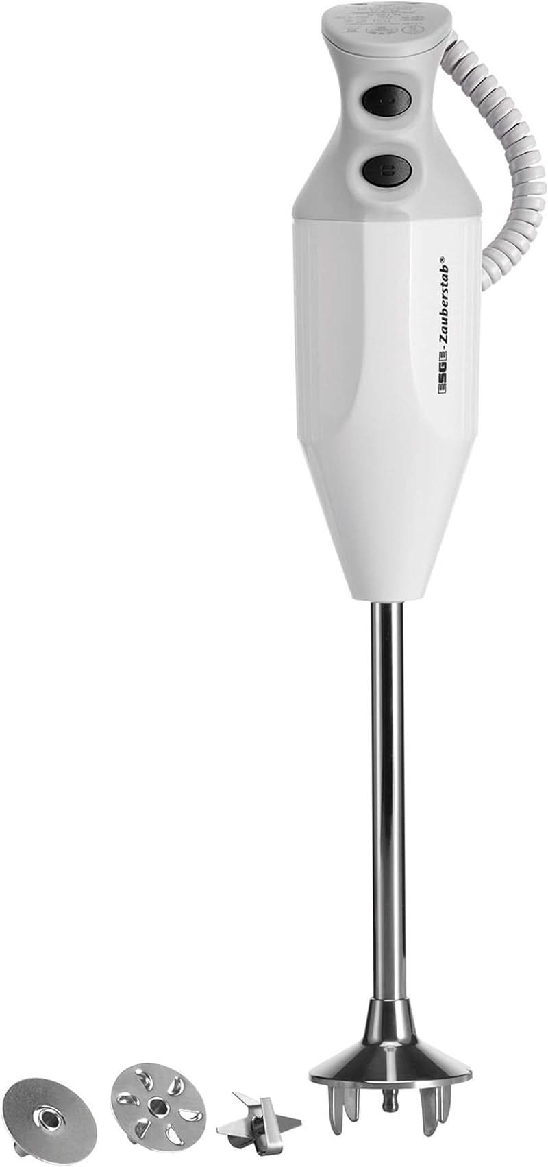 ESGE Zauberstab P 200 Profi, Stabmixer Weiß Inkl. Zubehör, Bis Zu 17.000 U/Min, 90860, Weiß/Grau Kitchen Naty Shop