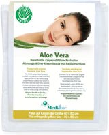 Mediflow 5223 Aloe Vera Action vandpude, ortopædisk cervikal rygsøjlestøttepude, 40X80 cm, hvid, 1 stk (1 pakke) Naty Shop standardpuder