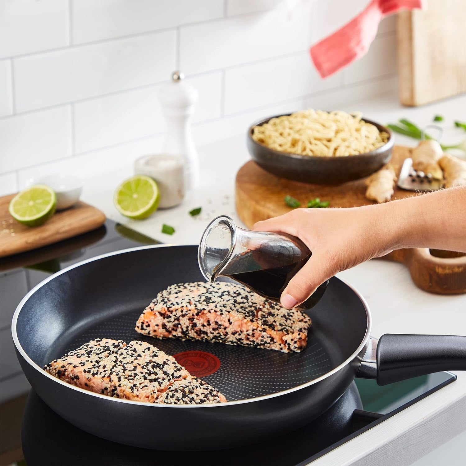 Tefal C27808 Generøs kogepande 32 cm, non-stick belægning, Thermo-Fusion base, alle typer induktionskogeplader Gryder og pander Naty Shop