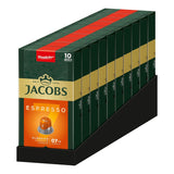 Jacobs Kaffeekapseln Espresso Classico, Intensität 7/12, 10 x 10 Getränke, Nespresso* kompatibel Kaffee Kapseln, 100 Kapseln