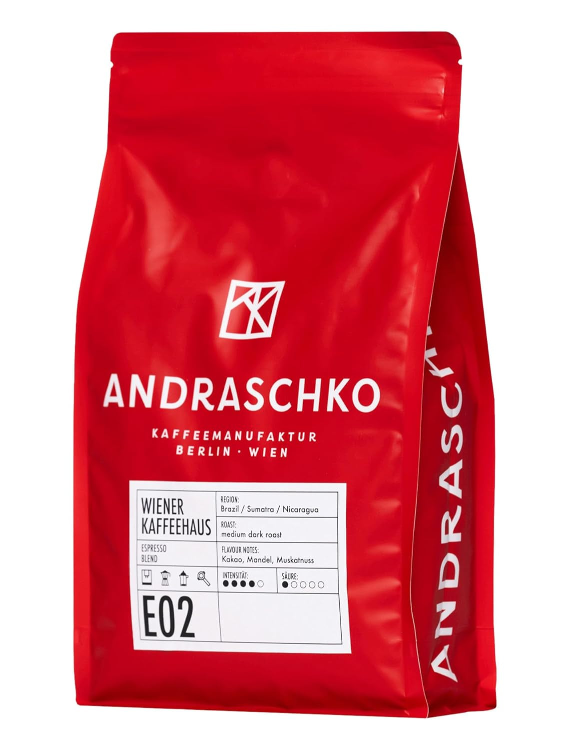Espresso Bohnen - Wiener Kaffeehausmischung Espresso Blend - mild Röstung mit 100% Arabica aus 7 Herkunftsländern - frisch i Berlin geröstet - 1 kg