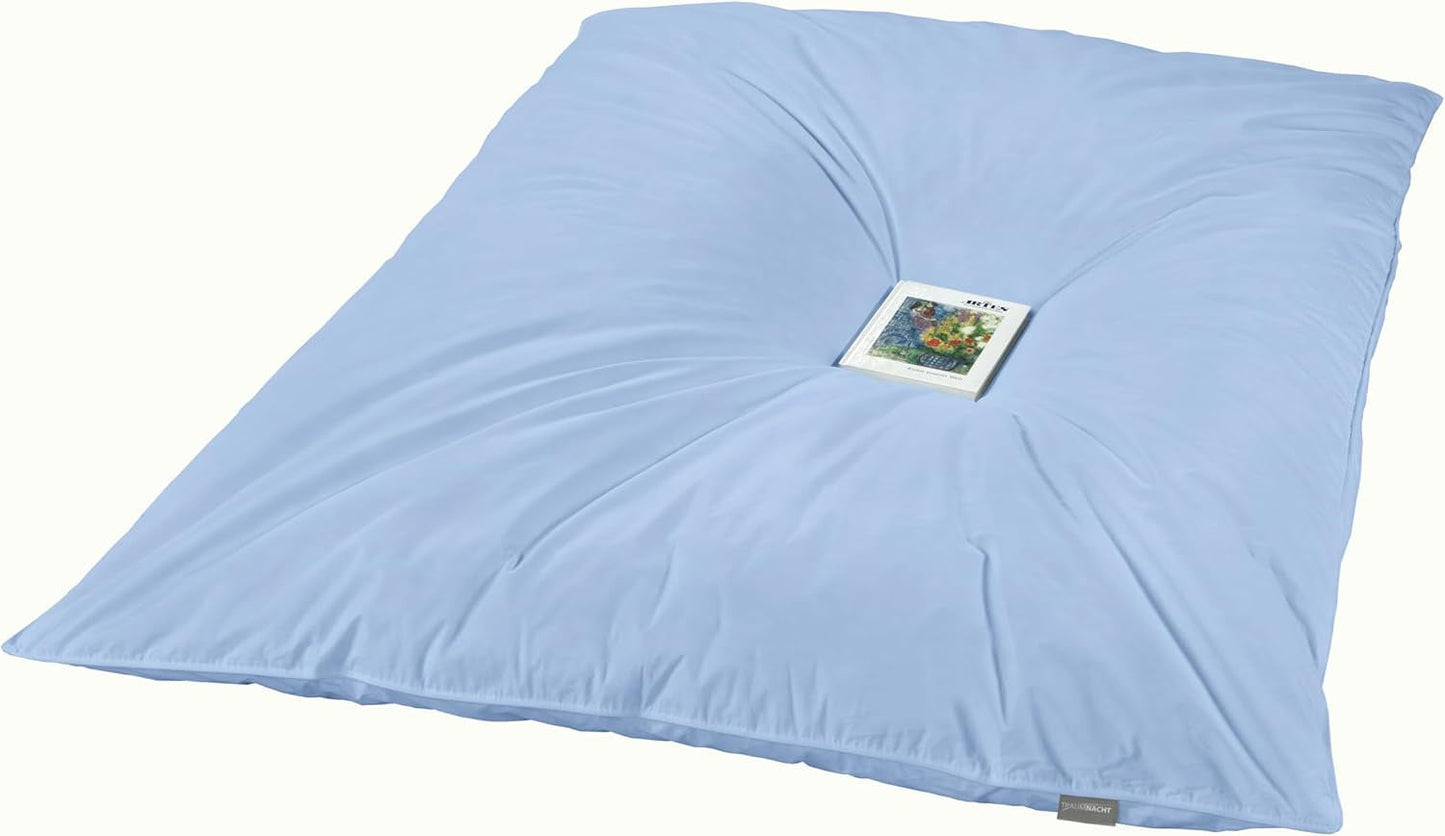 Traumnacht retro bobledyne med 100% andefjerfyld, 135 X 200 cm, nedadgående, produceret i henhold til den tyske kvalitetsstandard Quilts og dyner Naty Shop Standard titel