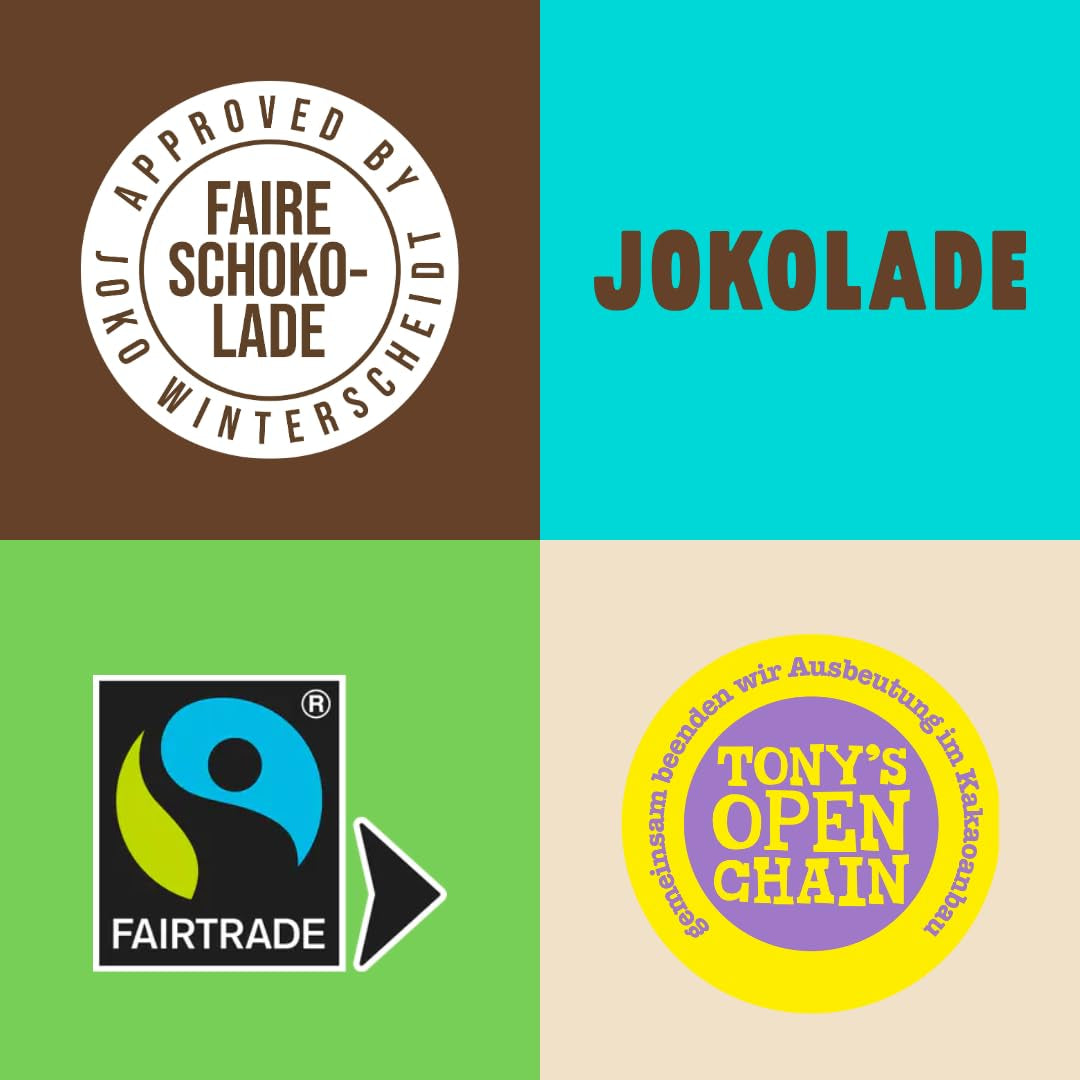 JOKOLADE PRALINE Æske 80g | Generøst fyld med hasselnøddenougatcreme og chips | Fair trade chokolade fra Joko Winterscheidt