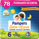 Pampers sol- og månebleer, unisex, junior, str. 5 (11-25 kg), 120 bleer