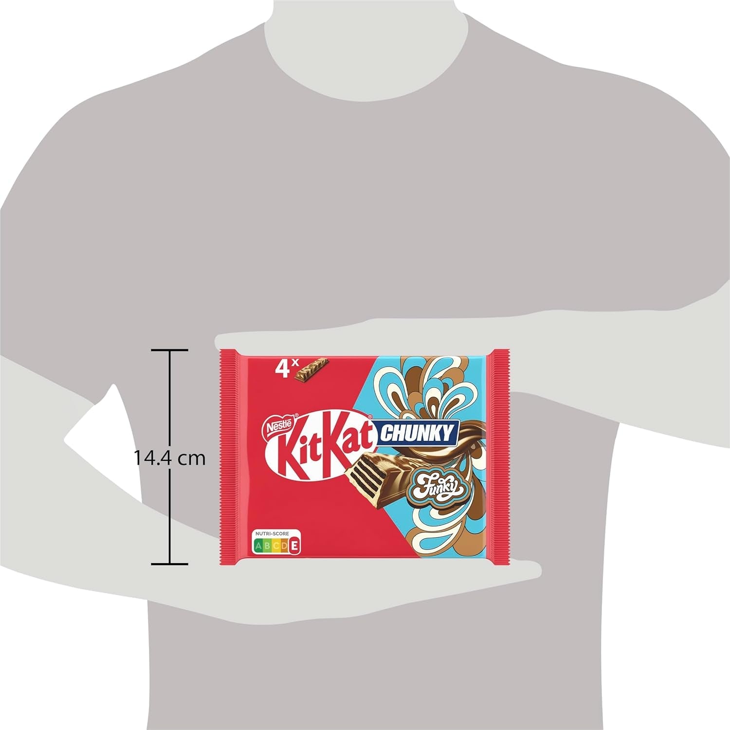 Nestlé Chunky Funky Crispy Wafer i mælkechokolade multipakke 2-pak (4 x 40 g hver)