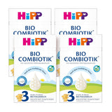 HiPP 3 Økologisk Combiotik (4 x 600 g), tilskudsmælk fra 10 måneder, med naturlige kulturer af mælkesyre, vitamin C og D, GOS, Omega-3 (DHA, ALA), af bedste økologiske kvalitet