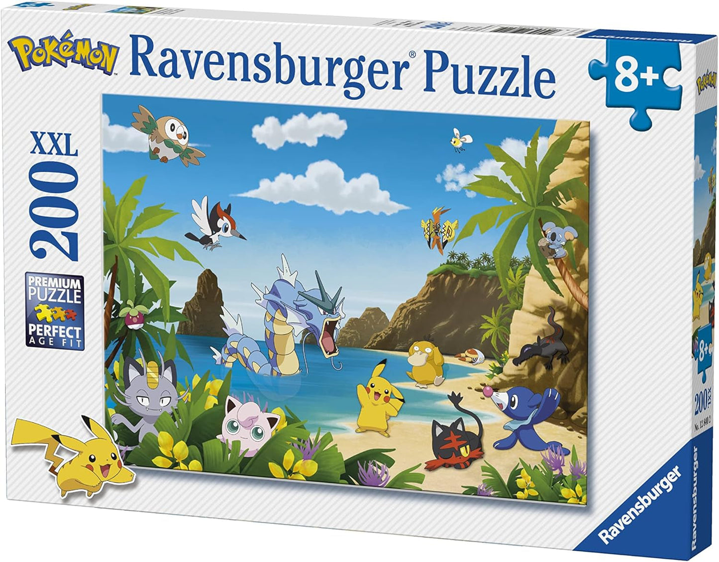 Ravensburger Puslespil til børn - 12840 Fang dem alle! - Pokémon-puslespil til børn fra 8 år med 200 brikker i XXL Puzzle Naty Shop-format