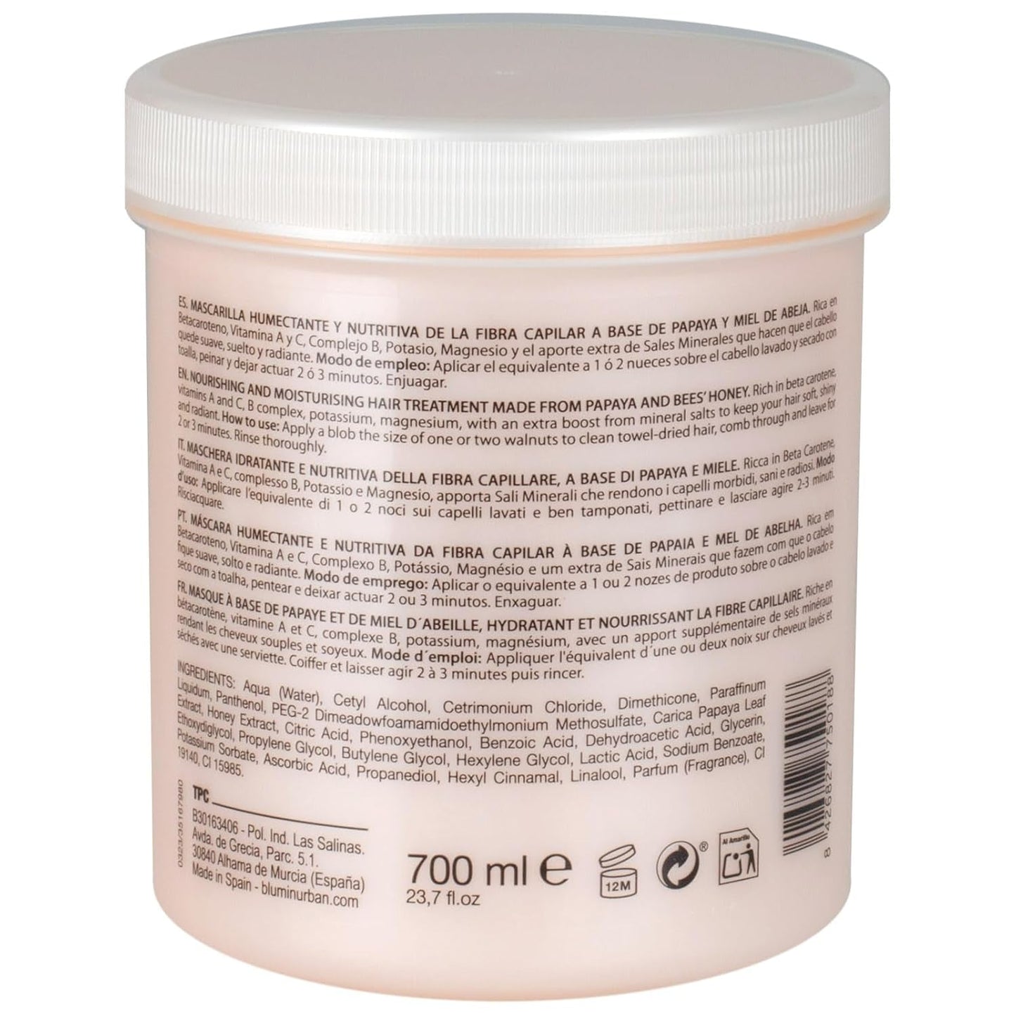 Hårmaske med papaya og honning, 700 ml Naty Shop hårmaske