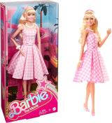 Barbie-dukke Filmdukken i lyserød og hvid kjole og tusindfryd halskæde Margot Robbie samlerlegetøj til 3 år HPJ96