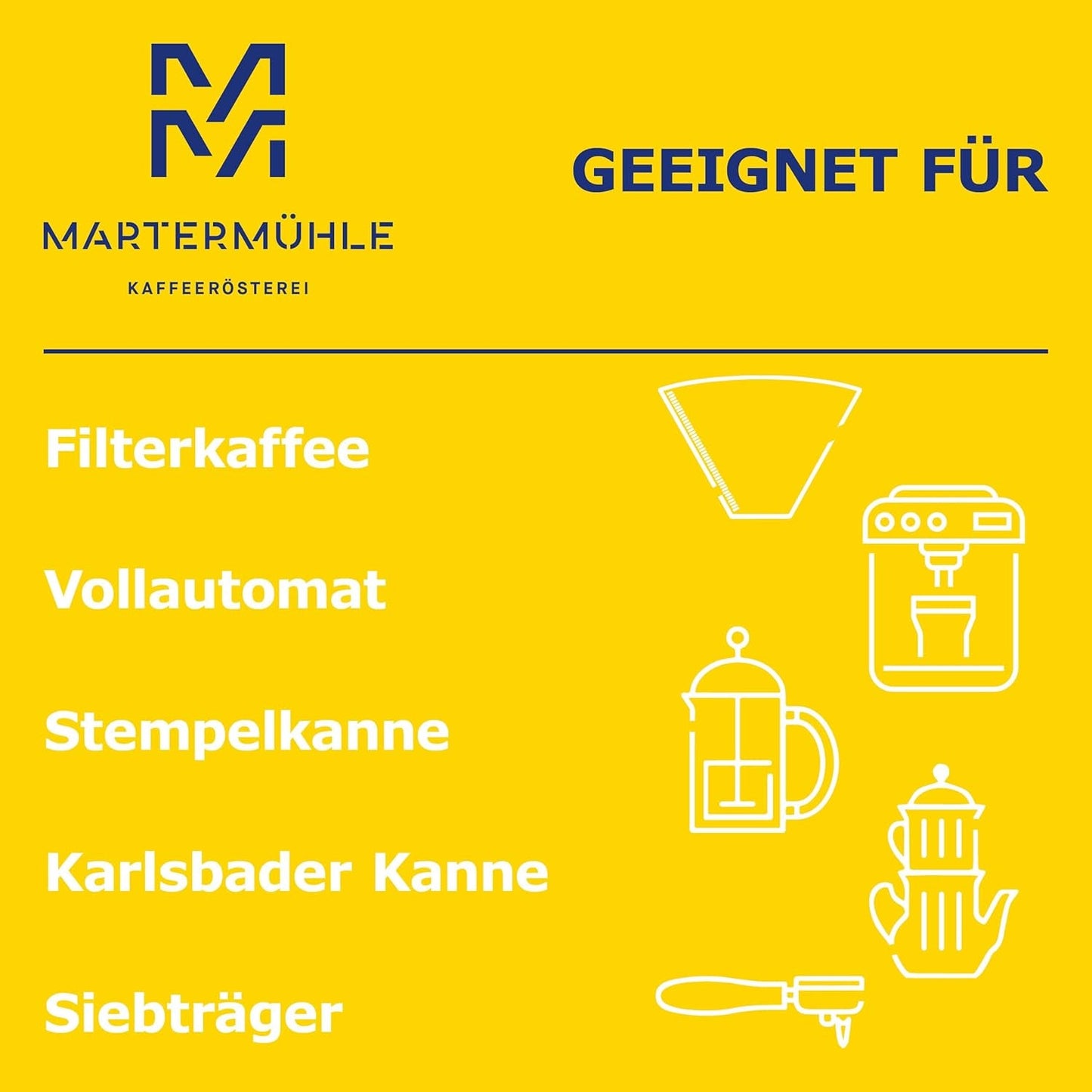 Martermühle Santos Kaffeebohnen 1 kg mild I Arabica I Aroma: Mandel, Süssliche Milde I Ganze Kaffee-Bohnen schonend geröstet, säurearm