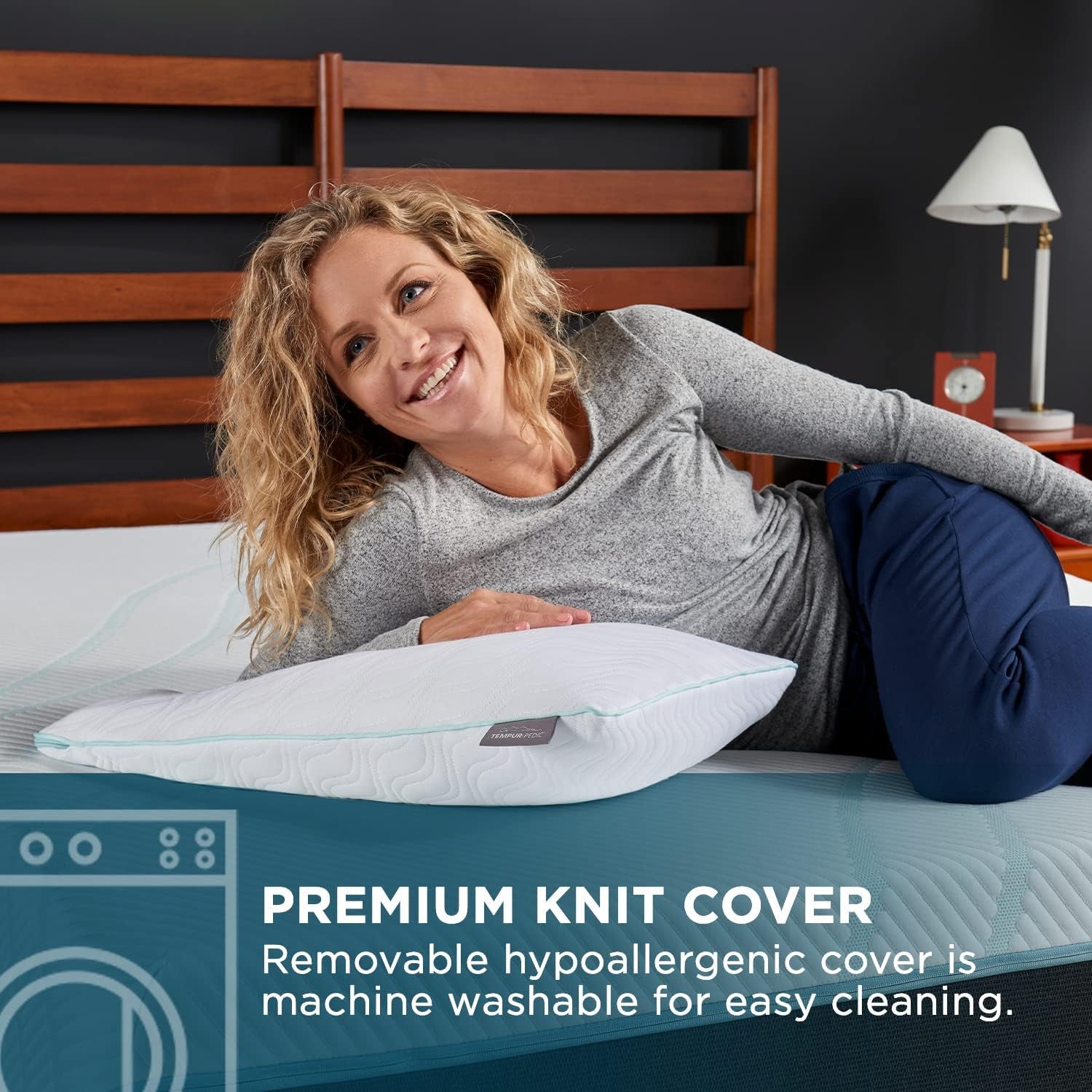 TEMPUR-PEDIC Tempur-Cloud Prohi-pude, Memory Foam, Hvid/overdådig have, King Standard-puder Naty Shop