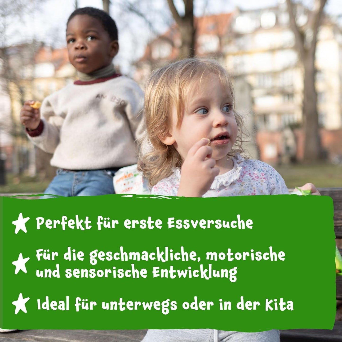 Pumpkin Organics Baby flerkornede gulerods- og mangoringe (pakke med 8) Additivfri babysnacks fra 12 måneder - Allergenfri² og glutenfri³ sprøde babysnacks (8 x 20 g)