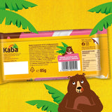 Kaba hvid chokolade med jordbærsmag og brusende slik, chokoladebar, bar 85 g, hvid chokolade med jordbærfrugtsmag og brusende slik med original kaba smag (pakke med 3)