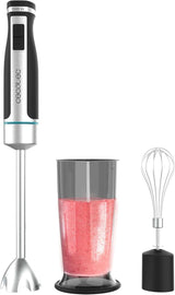 Cecotec Hand-Mixer Powergear 1500 - Klingen Aus Titanium Beschichtung, 21 Geschwindigkeitsstufen, 1500 W, Inklusiv Glas Mit Deckel. (Schwarz Und Edelstahl, XL) Køkken Naty Shop 2 Zubehörteile