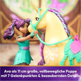 Unicorn Academy AVA og Unicorn Leaf Set - Originale figurer ca. 12 cm høje fra den populære Netflix-serie Med to tilbehør og hårbørster Til fantasifuldt rollespil, for børn fra 4 år og opefter Actionfigurer Naty Shop
