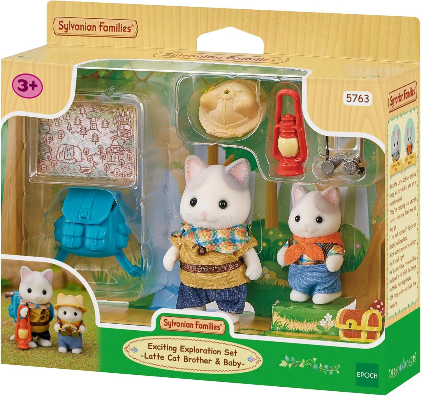 Sylvanian Families - 5763 Adventure Explorer-sæt med to figurer, far og babymælkkilling, dyrefigur, detaljeret legetøj til børn fra 3 år og opefter