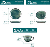 Vancasso stentøj kaffeservice STARRY 12 dele kaffesæt til 4 Indeholder kaffekopper og underkopper Vintage look