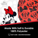 Ful Concept One Disney Minnie Mouse rejse-nakkepude med 3D-ører og fjeder til fly, bil og kontor, behagelig og åndbar, rød/sort Naty Shop rejsepuder