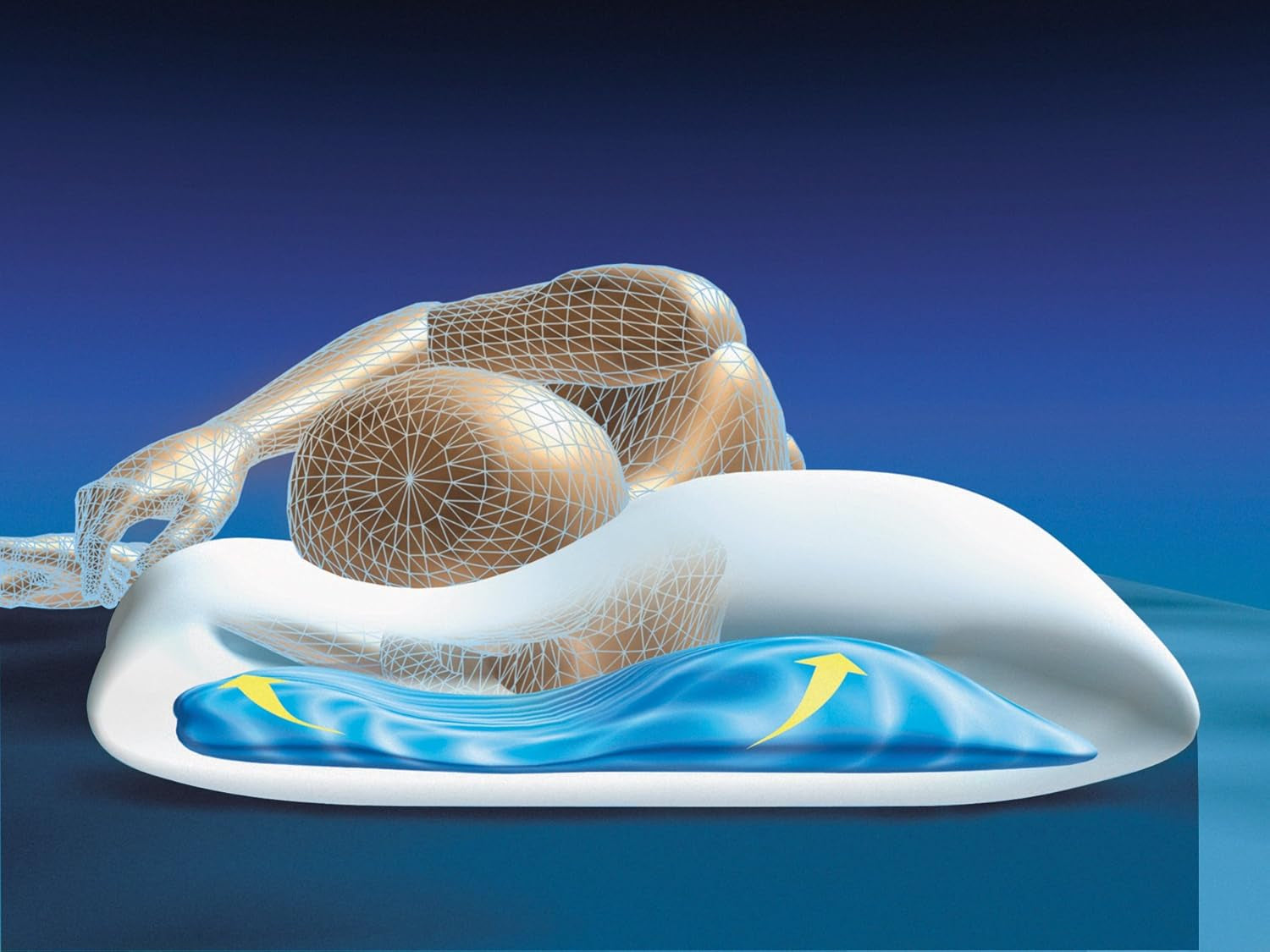 Mediflow Den originale 5008 50X70 cm vandpude med viscoskum, hvid, enkelt, 1 stk (1 pakke) Naty Shop standardpuder