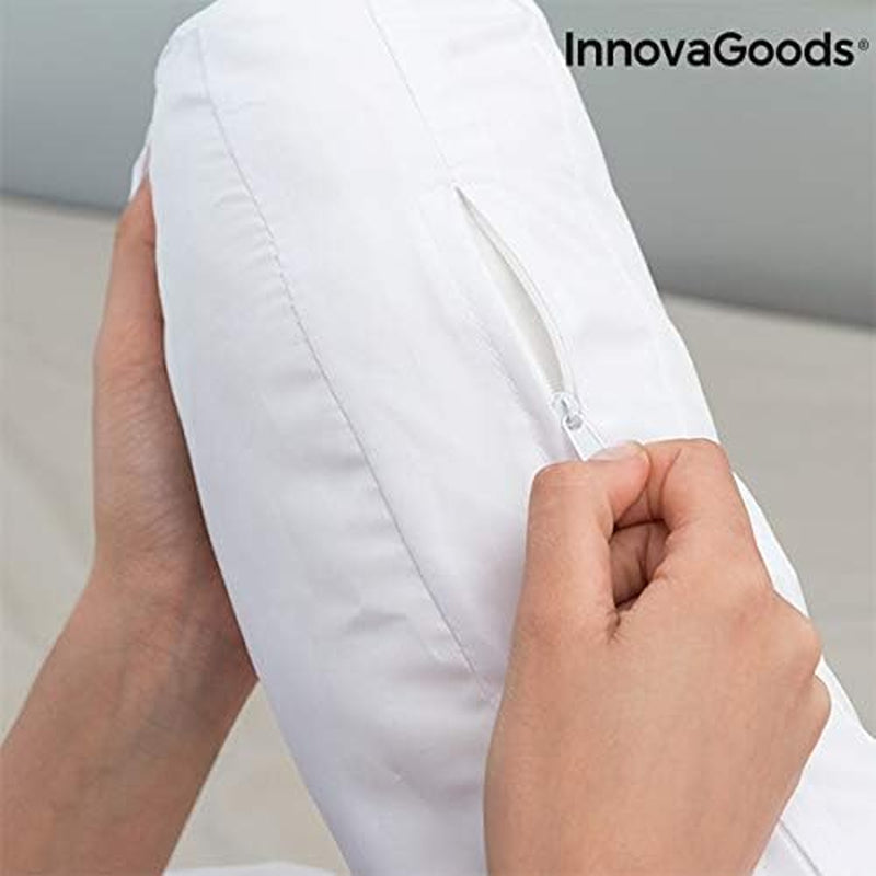 Innovagoods Ergonomisk U-formet pude til sidesover, ideel til graviditet, fremmer rolig vejrtrækning, reducerer snorken, bomuld og polyester, hvid, 39 X 57 X 14 cm Cervikal ortopædiske puder Naty Shop