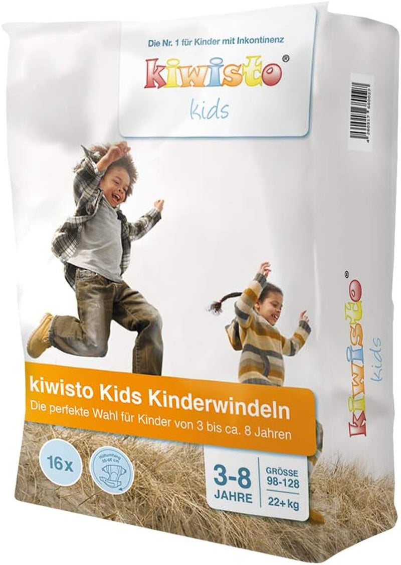 Bleer til børn i alderen 3 til 8 år - 22+ kg - hofteomkreds 55-66 cm - 16 bleer
