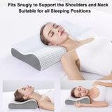 Ecosafeter Memory Foam pude Nakkestøttepude Ergonomisk nakkepude til forskellige sovestillinger med aftageligt betræk Cervikale ortopædiske puder Naty Shop