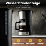 Espresso kaffemaskine med Bomann® filter | til 12-14 kopper | Kaffe espressomaskine med filter | Rustfri stålkasse | Anti-dryp | Espresso | Kaffe espressomaskine med filter | 800W | KA 6071 CB