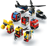 LEGO City kombisæt med helikopter, løvebil og ubåd og 3 minifigurer - Bygbare legetøjskøretøjer til drenge og piger fra 7 år - Fødselsdags- og feriegave 60462 Byggesæt Besuche den LEGO-Store