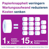 Toiletpapir Tork Jumbo White T1, Avanceret, 2 lag, 6 × 380 M, 472118
