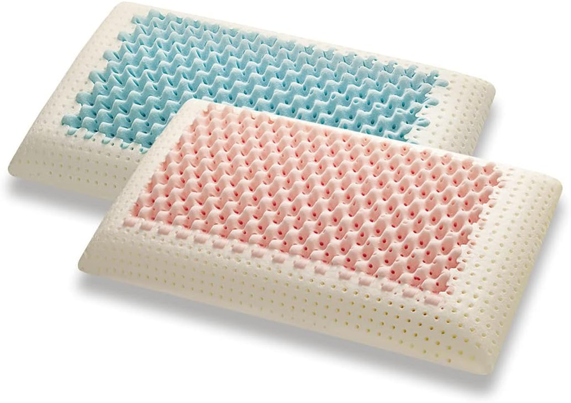 Marcapiuma - Par Memory-nakkestøttepuder - Miss & Mister - Ultra åndbar side - 100 % bomuldsbetræk - Ortopædisk - Visco-pude Memory Foam - MEDICINSK PRODUKT - Fremstillet i Italien Naty Shop Standardpuder Standardtitel